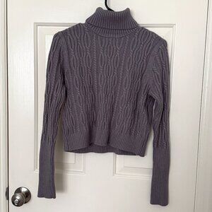 Francesca's Purplish Grey Turtleneck Sweater Size S